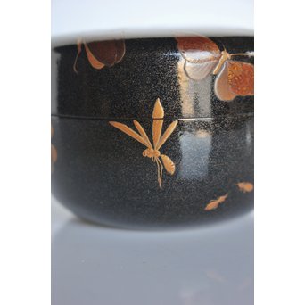 虫蒔絵 平棗　Q028 