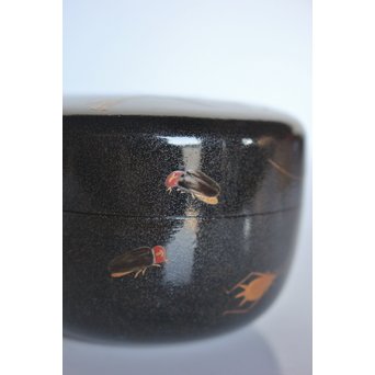 虫蒔絵 平棗　Q028 