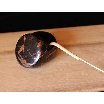 虫蒔絵 平棗　Q028 