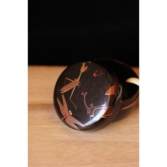 虫蒔絵 平棗　Q028 