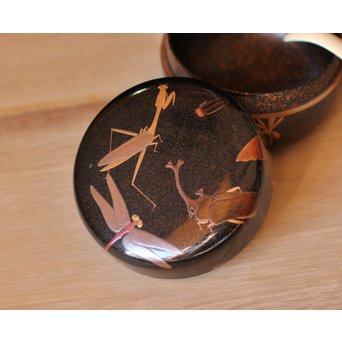 虫蒔絵 平棗　Q028 