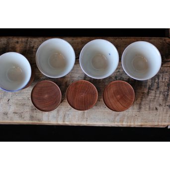 瑠璃釉古伊万里 煎茶碗6客　P056 