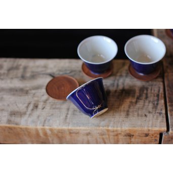 瑠璃釉古伊万里 煎茶碗6客　P056 