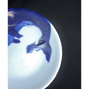 鯨絵 古伊万里豆皿/手塩皿　P057 