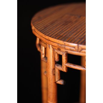 紅斑竹/湘妃竹 円形高卓(たかしょく)　U045 