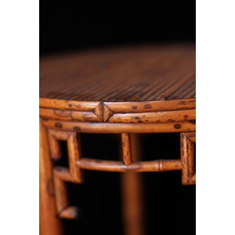 紅斑竹/湘妃竹 円形高卓(たかしょく)　U045 