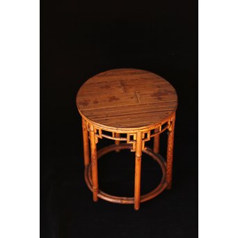 紅斑竹/湘妃竹 円形高卓(たかしょく)　U045