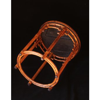 紅斑竹/湘妃竹 円形高卓(たかしょく)　U045 