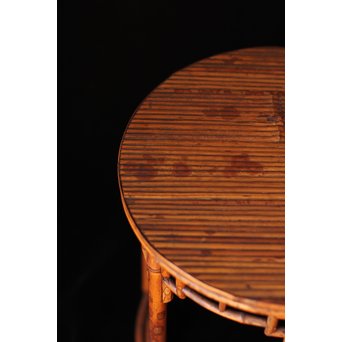 紅斑竹/湘妃竹 円形高卓(たかしょく)　U045 