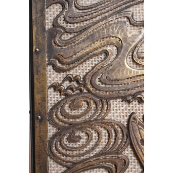 大須賀喬 銀鍍金 彫金蝶飾箱/茶箱　M062 