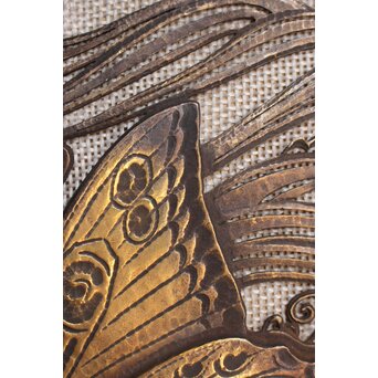 大須賀喬 銀鍍金 彫金蝶飾箱/茶箱　M062 