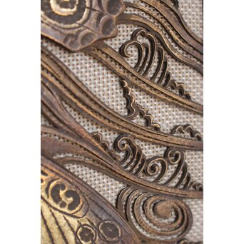 大須賀喬 銀鍍金 彫金蝶飾箱/茶箱　M062 