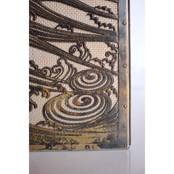 大須賀喬 銀鍍金 彫金蝶飾箱/茶箱　M062 