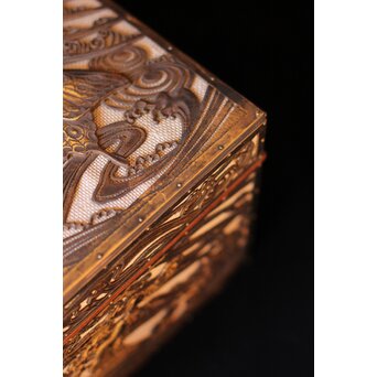 大須賀喬 銀鍍金 彫金蝶飾箱/茶箱　M062 