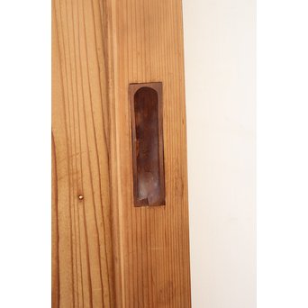 角桟 杉の板戸 4枚1組　B929 ※引手に少し欠けあり