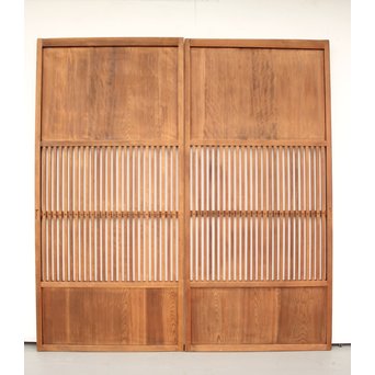 上下鏡板の格子建具 2枚1組　L938