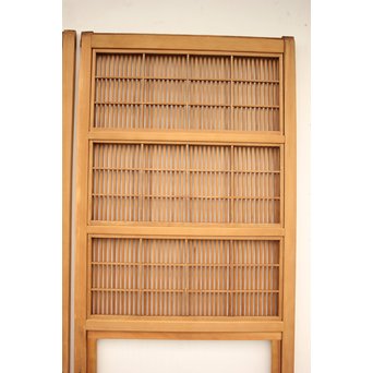 白木クリアガラス細身格子戸 2枚1組　L939 