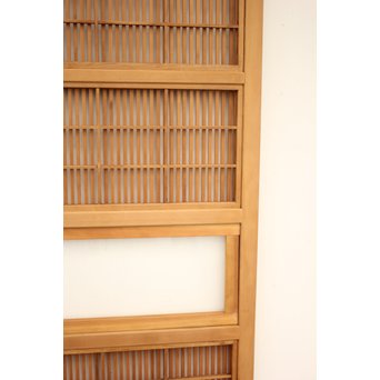 白木クリアガラス細身格子戸 2枚1組　L939 