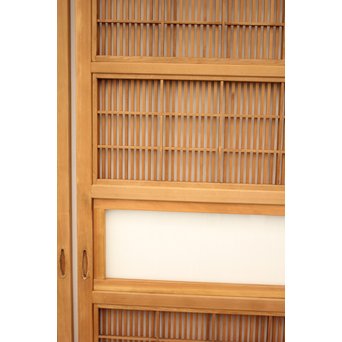 白木クリアガラス細身格子戸 2枚1組　L939 