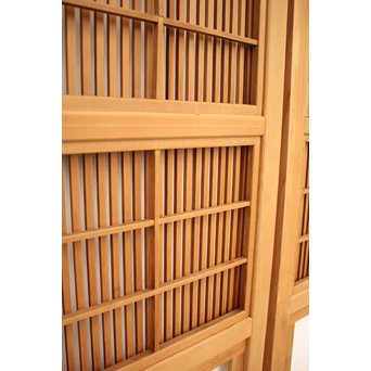 白木クリアガラス細身格子戸 2枚1組　L939 