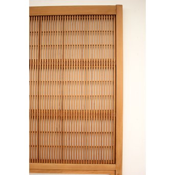 白木クリアガラス細身格子戸 2枚1組　L939 