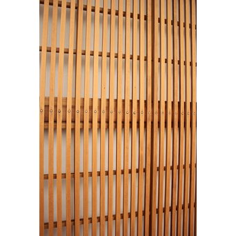 白木クリアガラス細身格子戸 2枚1組　L939 