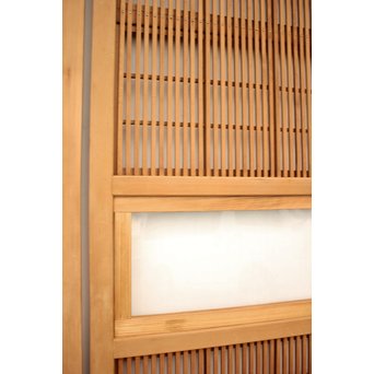 白木クリアガラス細身格子戸 2枚1組　L939 