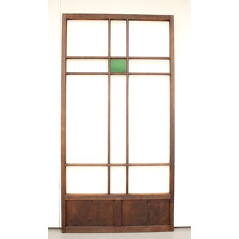 桜模様と緑色ガラスの建具 GD1184