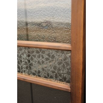 桜模様と緑色ガラスの建具 GD1184 