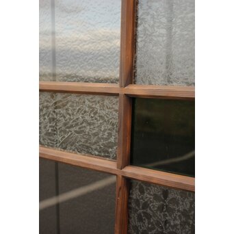 桜模様と緑色ガラスの建具 GD1184 