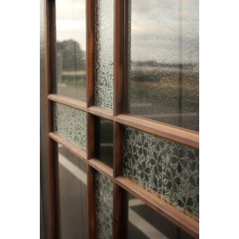 桜模様と緑色ガラスの建具 GD1184 