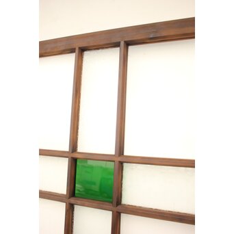 桜模様と緑色ガラスの建具 GD1184 