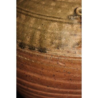 漢 灰釉陶器 双耳壺　P058 