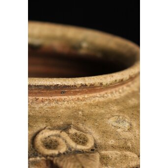 漢 灰釉陶器 双耳壺　P058 