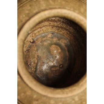 漢 灰釉陶器 双耳壺　P058 