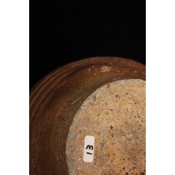 漢 灰釉陶器 双耳壺　P058 