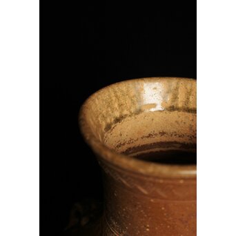 漢 灰釉陶器 双耳壺　P059 