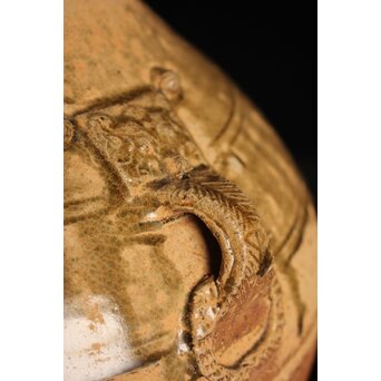 漢 灰釉陶器 双耳壺　P059 