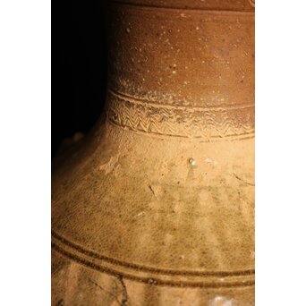 漢 灰釉陶器 双耳壺　P059 