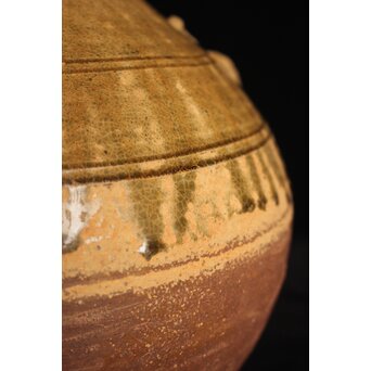 漢 灰釉陶器 双耳壺　P059 