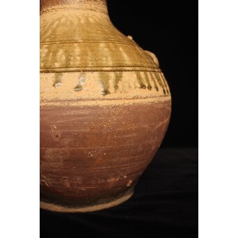 漢 灰釉陶器 双耳壺　P059 