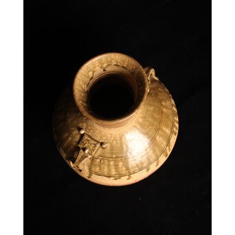 漢 灰釉陶器 双耳壺　P059 