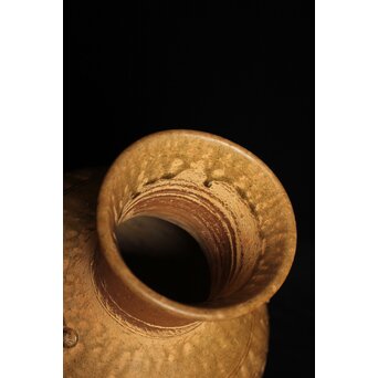 漢 灰釉陶器 双耳壺　P059 