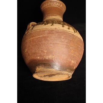 漢 灰釉陶器 双耳壺　P059 