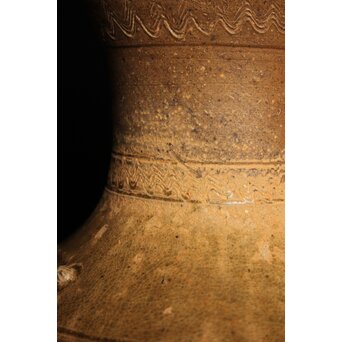 漢 灰釉陶器 双耳壺　P059 