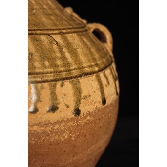 漢 灰釉陶器 双耳壺　P059 