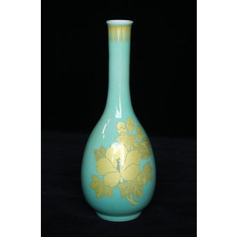 吉田美統 釉裏金彩花瓶　P060 