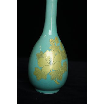 吉田美統 釉裏金彩花瓶　P060 