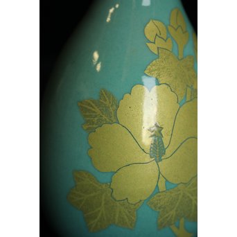 吉田美統 釉裏金彩花瓶　P060 