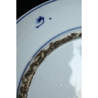 花文 古染付 7寸皿　P062 